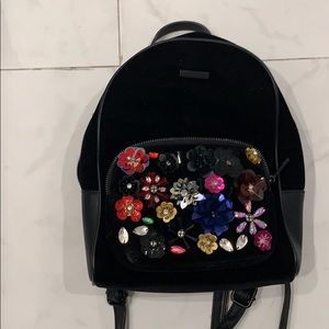 ALDO small velvet backpack